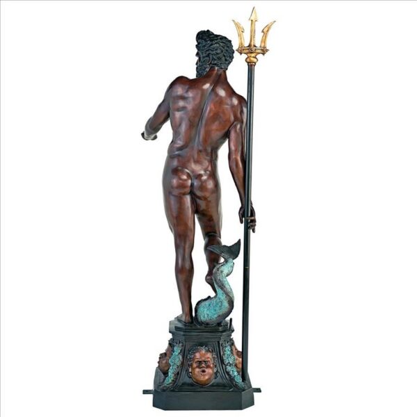 Design Toscano DD3123 17 1/2 Inch Poseidon God of The Sea Cast Bronze Garden Statue