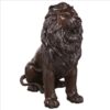 Design Toscano DK25051 19 1/2 Inch Sentinel Lion Cast Bronze Garden Statue - Left