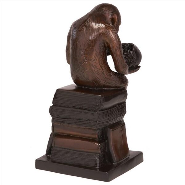 Design Toscano DK2602 8 Inch Darwin S Ape Thinker Cast Bronze Statue