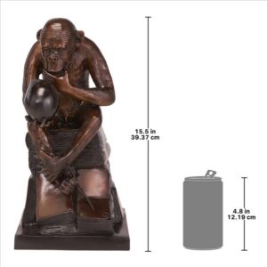 Design Toscano DK2602 8 Inch Darwin S Ape Thinker Cast Bronze Statue