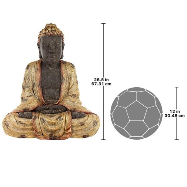 Design Toscano DS193293 24 Inch Large Golden Buddha Statue