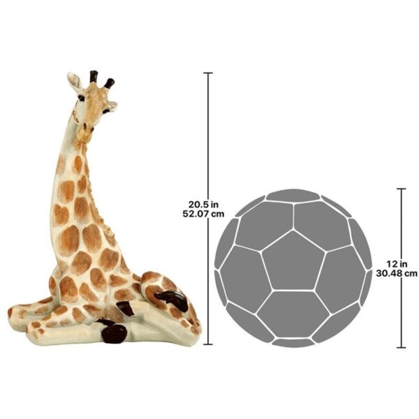 Design Toscano EU1015 15 1/2 Inch Zari the Resting Giraffe Statue