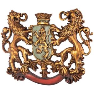 Design Toscano EU1030 30 1/2 Inch Heraldic Royal Lions Coat of Arms Plaque