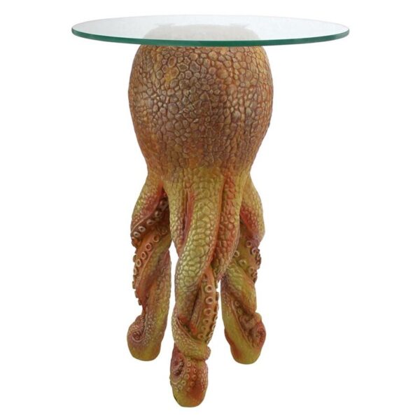 Design Toscano EU30780 16 Inch Ollie the Octopus Glass Topped Table