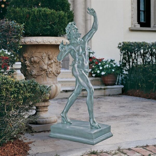 Design Toscano EU31620 13 1/2 Inch Grande Dancing Faunus of Pompeii Statue