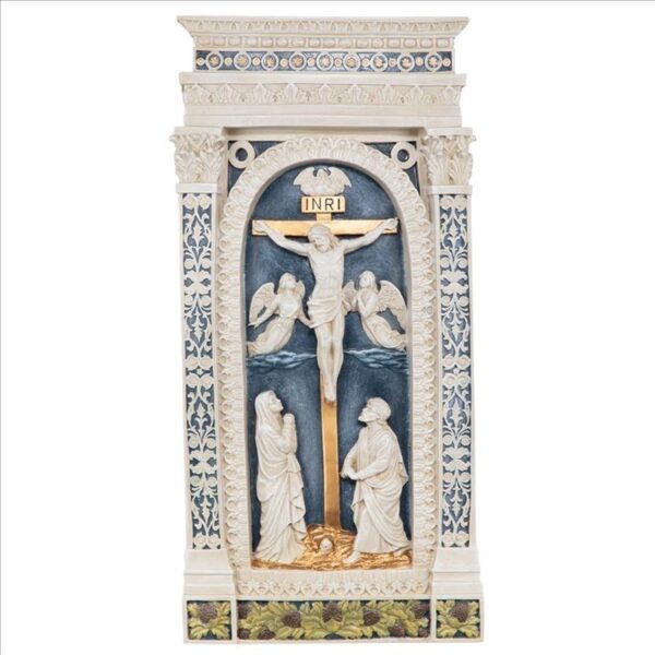 Design Toscano EU33782 10 1/2 Inch Crucifixion by Della Robbia Plaque