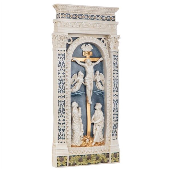 Design Toscano EU33782 10 1/2 Inch Crucifixion by Della Robbia Plaque