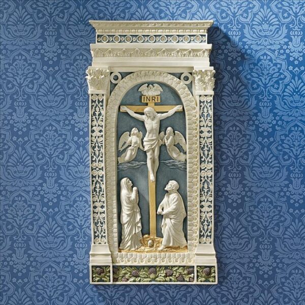 Design Toscano EU33782 10 1/2 Inch Crucifixion by Della Robbia Plaque