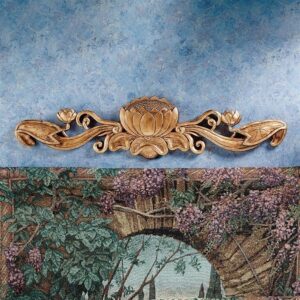 Design Toscano EU34876 30 Inch De Velde Water Lily Pediment