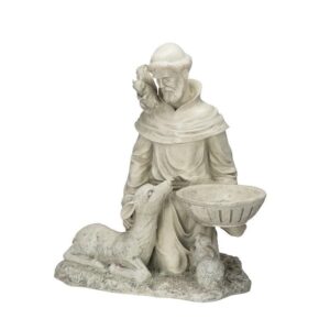 Design Toscano EU40076 17 Inch St Francis Feeding the Animals Statue