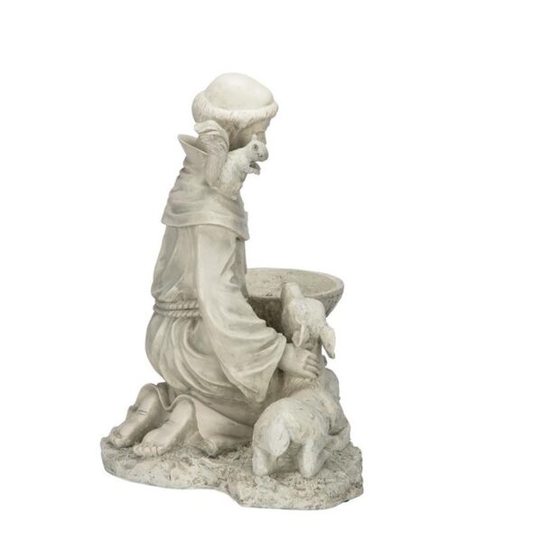 Design Toscano EU40076 17 Inch St Francis Feeding the Animals Statue