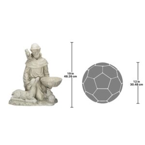 Design Toscano EU40076 17 Inch St Francis Feeding the Animals Statue