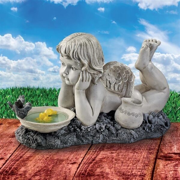 Design Toscano EU4034 18 Inch Summertime Reflections Cherub Statue