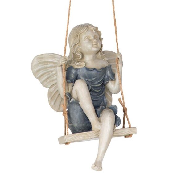 Design Toscano EU42046 7 1/2 Inch Summertime Fairy on a Swing Statue