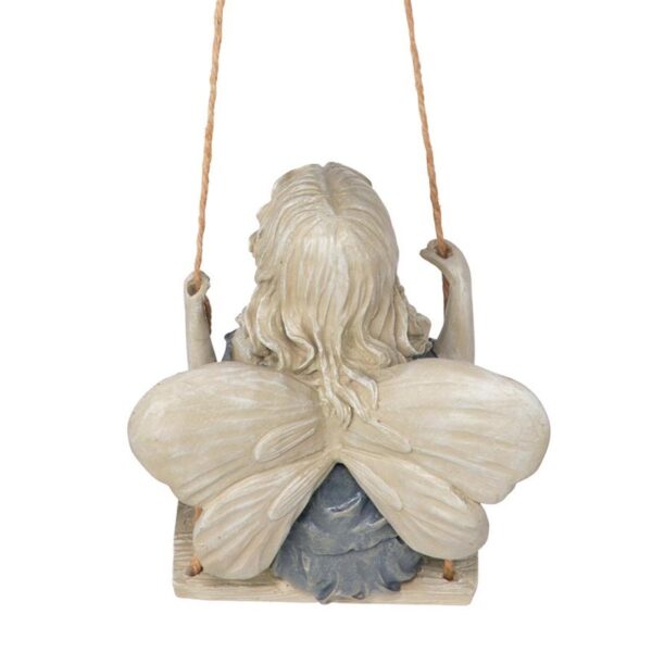 Design Toscano EU42046 7 1/2 Inch Summertime Fairy on a Swing Statue