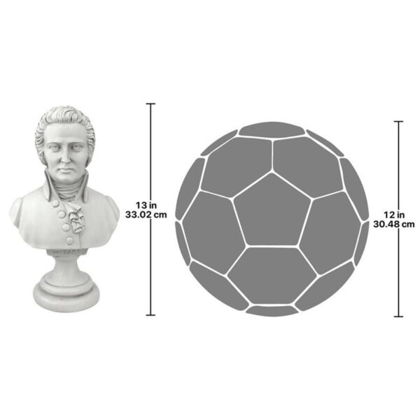 Design Toscano EU5646 7 1/2 Inch Mozart Composer Bust