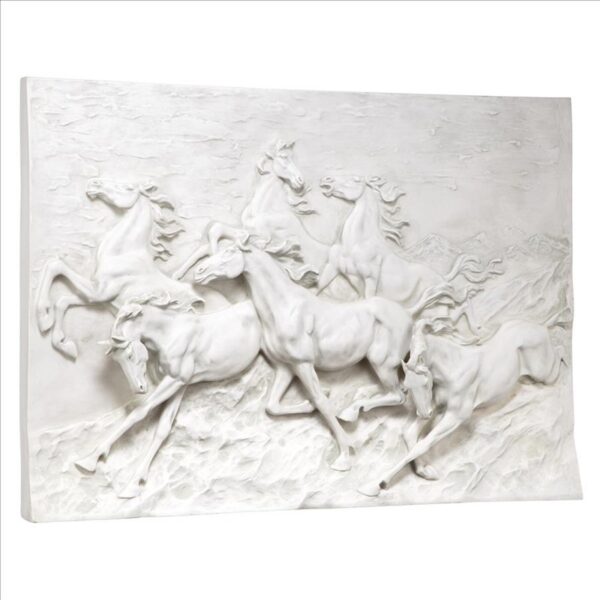 Design Toscano EU6701 34 1/2 Inch Wild Horse Stampede Frieze