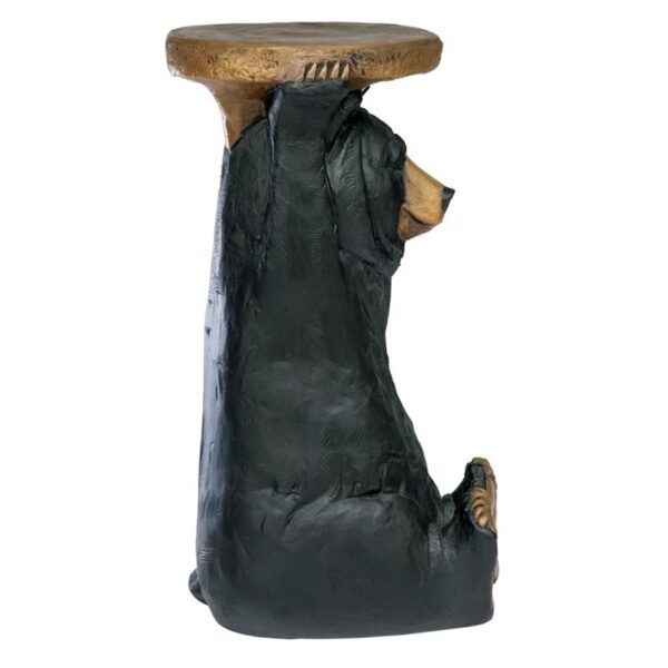 Design Toscano EU8985 11 Inch Forest Bear Pedestal Table - Black