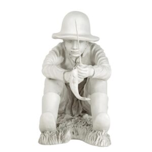 Design Toscano EU9288 10 1/2 Inch Gone Fishing Fisherman Statue