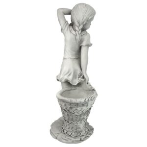 Design Toscano EU9294 10 Inch Frances the Flower Girl Statue