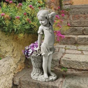 Design Toscano EU9294 10 Inch Frances the Flower Girl Statue