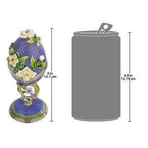 Design Toscano FH24092 2 Inch Lavender Spring Bouquet Egg