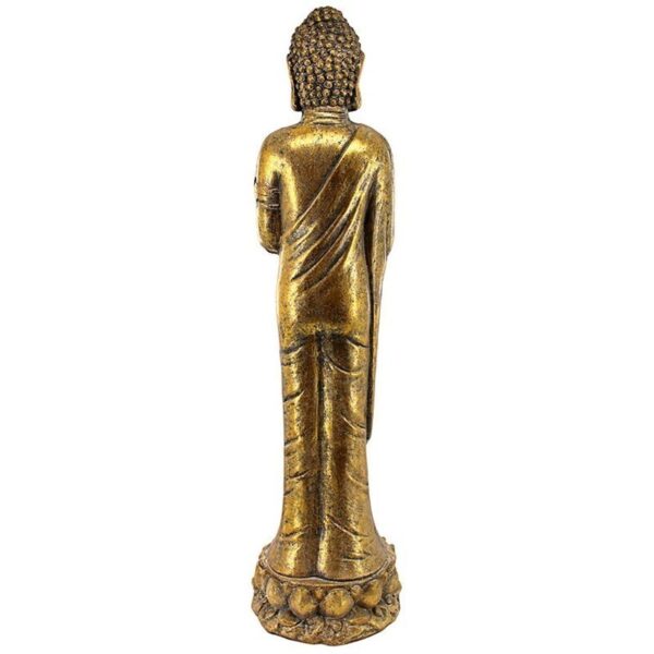 Design Toscano FU13264 7 Inch Standing Golding Buddha Statue