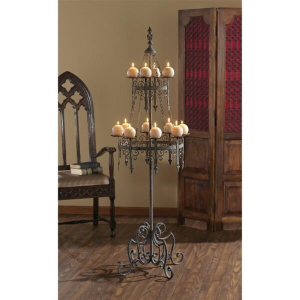 Design Toscano FU67244 20 1/2 Inch Malbark Castle Gothic Floor Candelabra