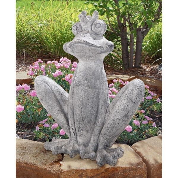 Design Toscano FU83225 24 Inch Big Olde Bullfrog King Garden Statue