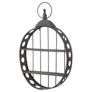 Design Toscano FU83883 30 Inch Wall Pocket Watch Sculptural Metal Curio Shelves - Black