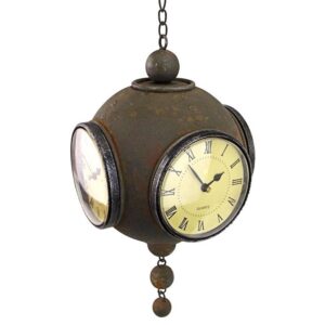 Design Toscano FU8389223 7 Inch Victorian Grunge 4 Sided Spherical Clock