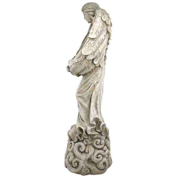 Design Toscano FU85924 14 1/2 Inch Angel with Winged Offering Dish Statue