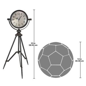 Design Toscano FU87958 10 Inch Verne Metal Tripod Tabletop Clock