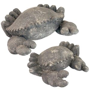 Design Toscano FU91348 13 1/2 Inch Cantankerous Stone Crab Statues, Set of Two