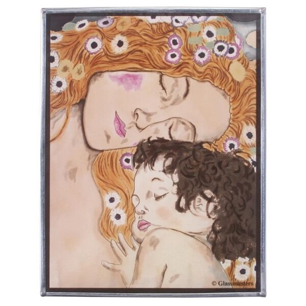 Design Toscano GM1106 7 Inch Klimt's Mother and Child 1905 Art Glass