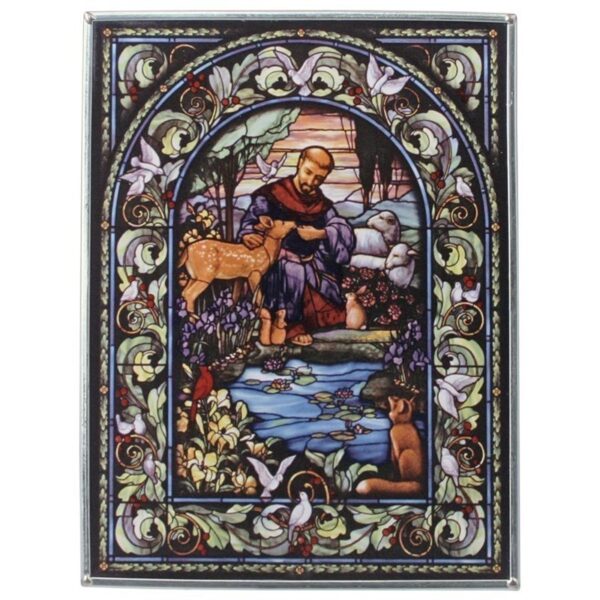 Design Toscano GM1203 7 Inch St Francis of Assisi Art Glass