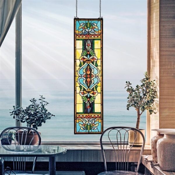 Design Toscano HD463 9 Inch Blackstone Hall Stained Glass Window