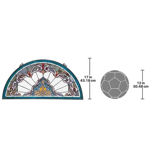 Design Toscano HD464 33 1/2 Inch Lady Astor Demi Lune Stained Glass