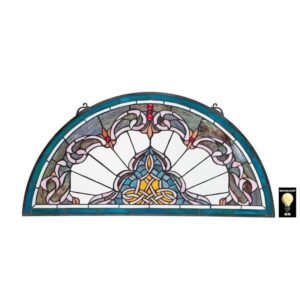 Design Toscano HD464 33 1/2 Inch Lady Astor Demi Lune Stained Glass