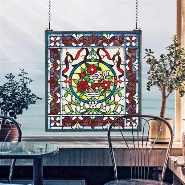 Design Toscano HD470 20 Inch Panier Des Fleurs Window