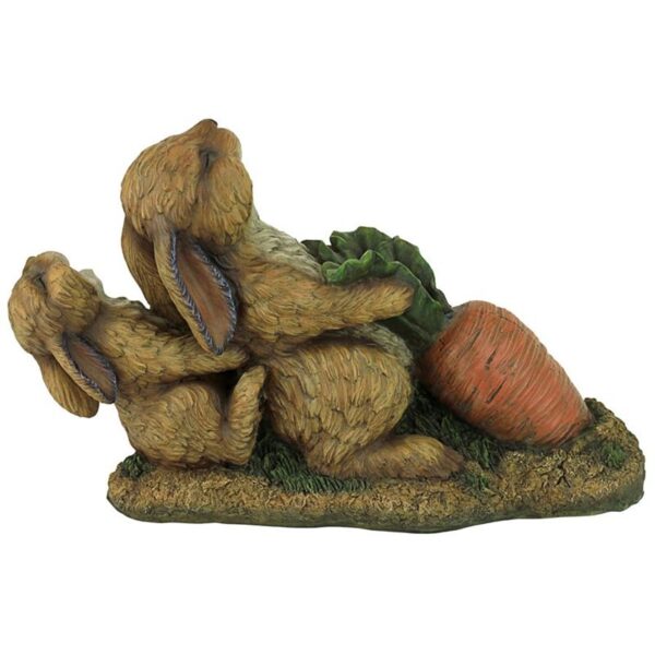 Design Toscano HF308426 12 1/2 Inch The Carrot Crew Rabbit Statue