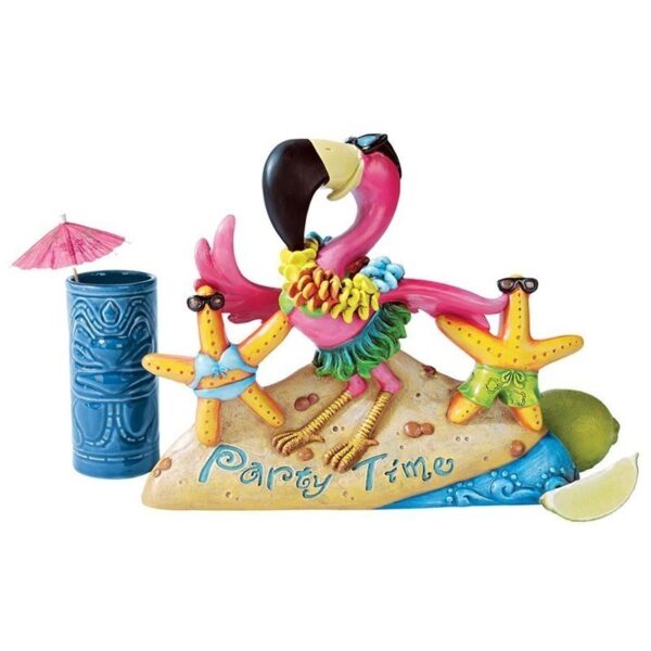 Design Toscano HF616702 12 Inch Party Time Pink Flamingo Statue