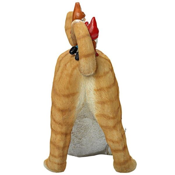 Design Toscano HT542036 14 1/2 Inch Catatonic Gnome Feline Frenzy Statue