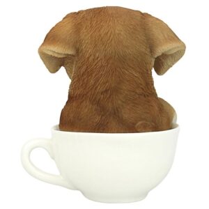 Design Toscano HT8730 4 1/2 Inch Lab Pup in Cup - Yellow