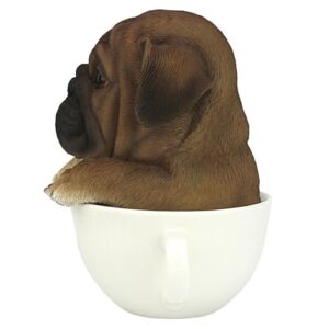 Design Toscano HT8740 4 1/2 Inch Pug Pup in Cup