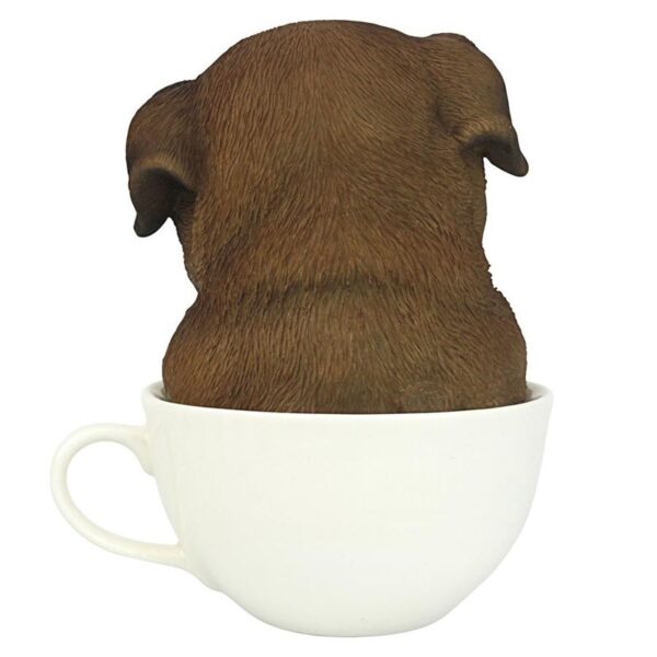 Design Toscano HT8740 4 1/2 Inch Pug Pup in Cup