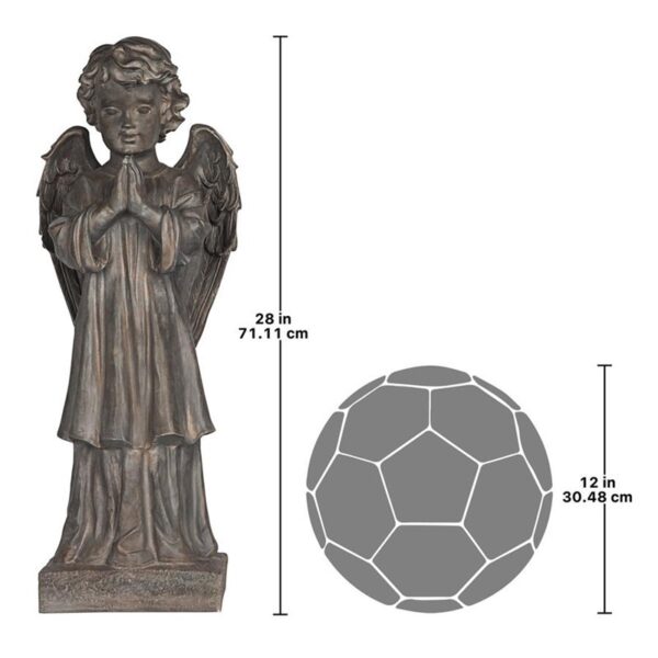 Design Toscano JE10114401 10 1/2 Inch Angels Message Statue - French Iron