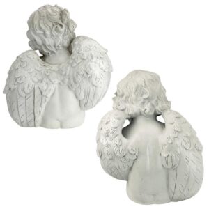 Design Toscano JE9101261 8 Inch Meditation and Contemplation Cherubs - Antique Stone