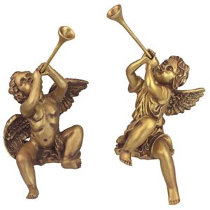 Design Toscano JE930801 7 Inch Trumpeting Angels, Set of 2