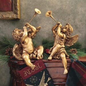 Design Toscano JE930801 7 Inch Trumpeting Angels, Set of 2